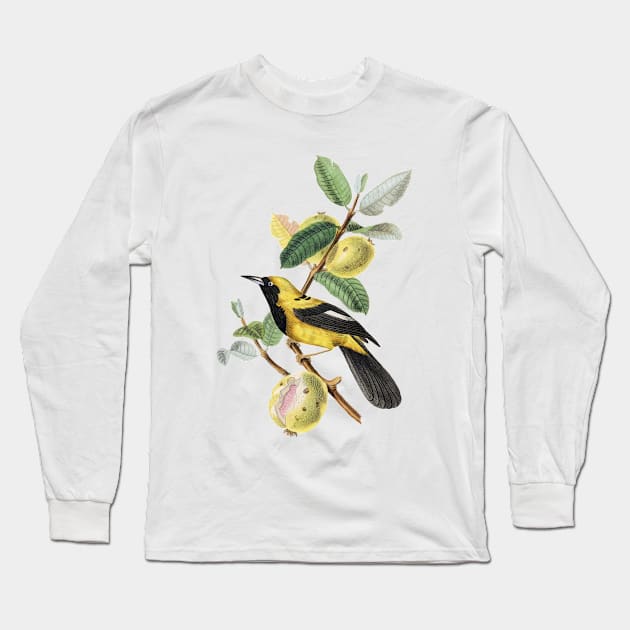 Yellow Bird on Branch Long Sleeve T-Shirt by StarDash_World